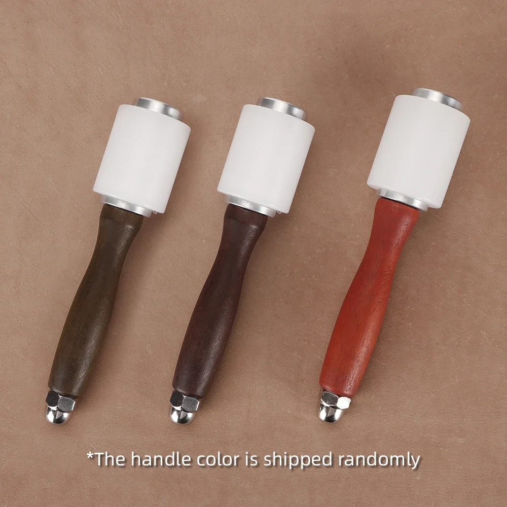 Professional Leather Carve Hammer Nylon Hammers Mallet Wood Handle For Leathercraft Punch Printing Percussion DIY Tool