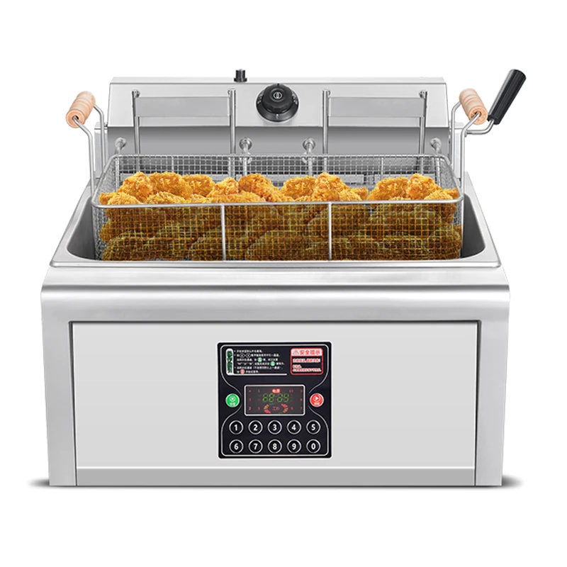 20L Electric Fryer Commercial Intelligent Automatic Lifting Fryer Fryer Double Cylinder Large Capacity Fried Chicken Chop French commercial poultry egg incubators for hatching eggs 88 3000 eggs capacity chicken incubator and hatchery