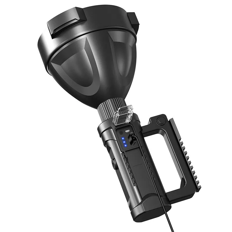 LED Flashlight Portable Strong Light Long-range LED Flashlight USB Output Rechargeable Hand Lamp High Power Handheld Searchlight