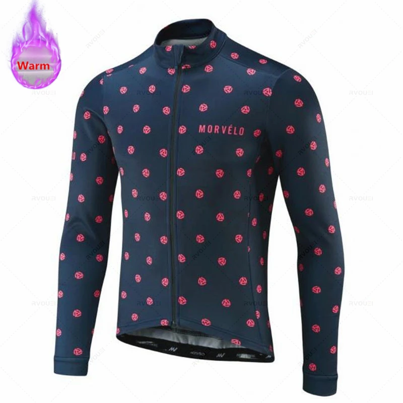 Maillot Cyclisme Morvelo Manches Longues - Noir Et Blanc - Taille XL