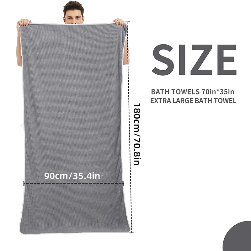 Oversize Microfiber Bath Towel 35 x 70 Bath Towels for Shower Pool Beach Super Absorbent Soft Quick Dry Large Size microfiber towel bath towel