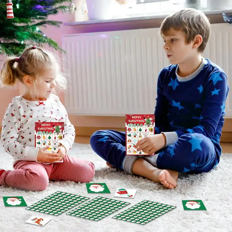 Christmas Board Cards Game Board Game Interactive Paper Card For 24 Players Seasonal Group Activity Play Family Night Fun
