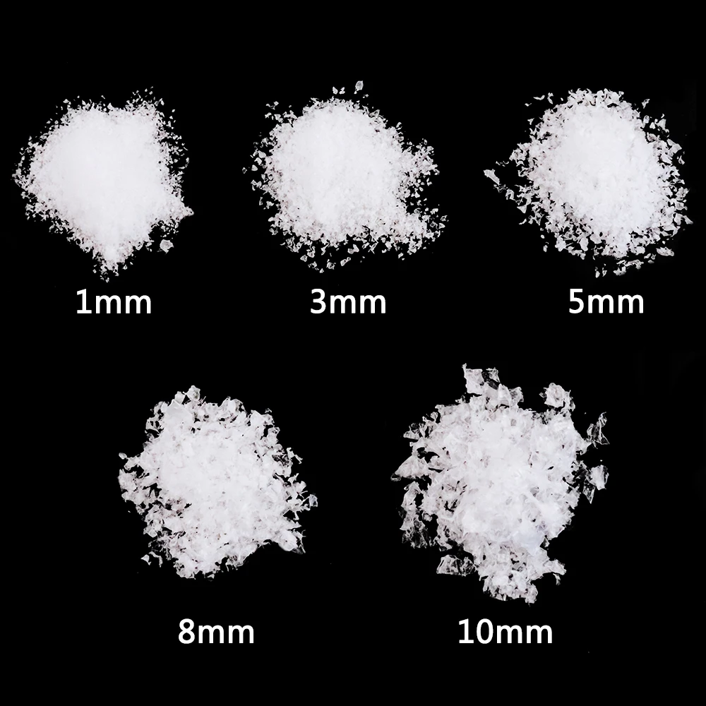 Christmas Ornaments 20g 1/3/5/8/10mm Artificial Plastic Dry Snow Powder Xmas Gift Home Party DIY Scene Props Supply Christmas Decoration X0105 christmas ornaments winter snow decoration