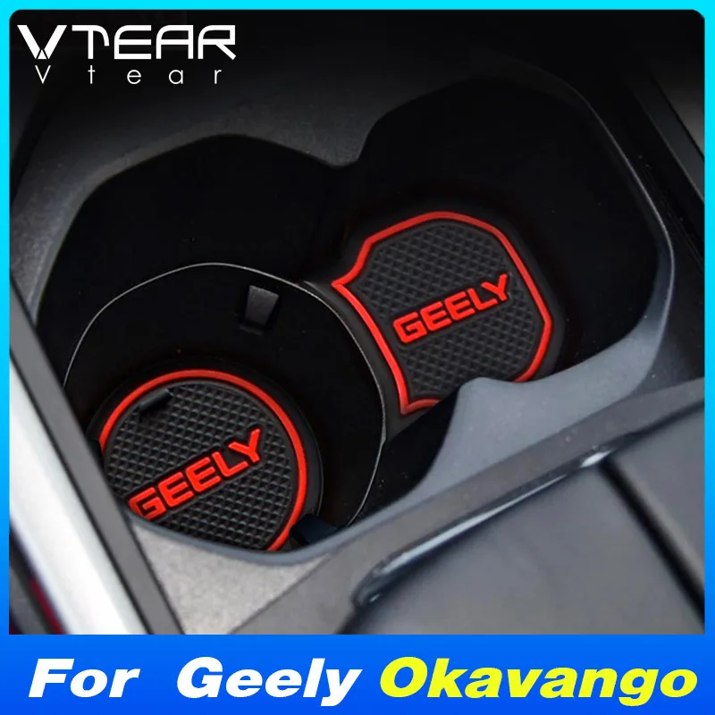 Vtear Car Door Slot Mat Portabicchieri In Pvc Antiscivolo Decorazione Antiscivolo Copertura Antipolvere Parti Accessori Per Geely Okavango 2023