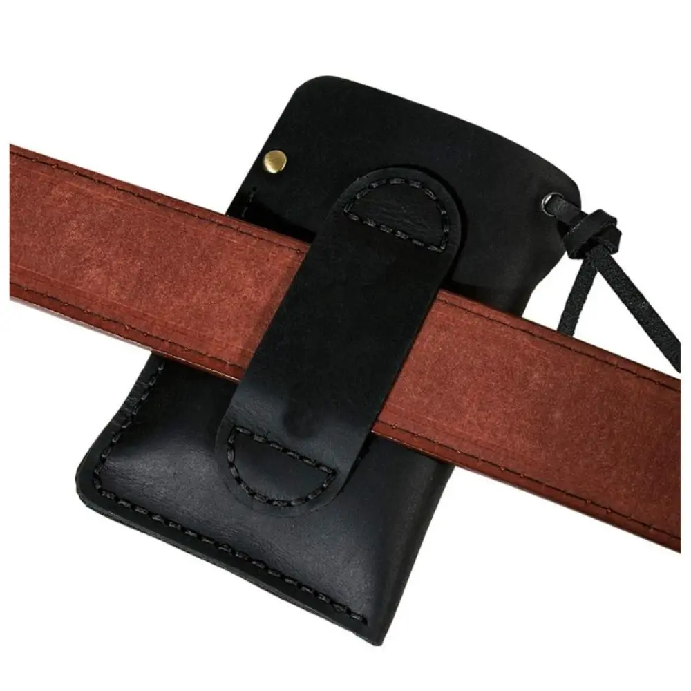  가죽 가죽 EDC 주최자 벨트 클립 블랙/브라운 야외 도구 주머니 수제 다기능 EDC 파우치 포켓