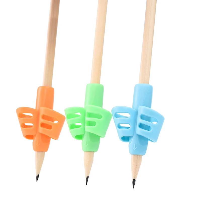 10 Pcs 2Pcs 어린이 펜 홀더 실리콘  학습 쓰기 도구 수정 장치 물고기 연필 파악 쓰기 보조 그립 편지지