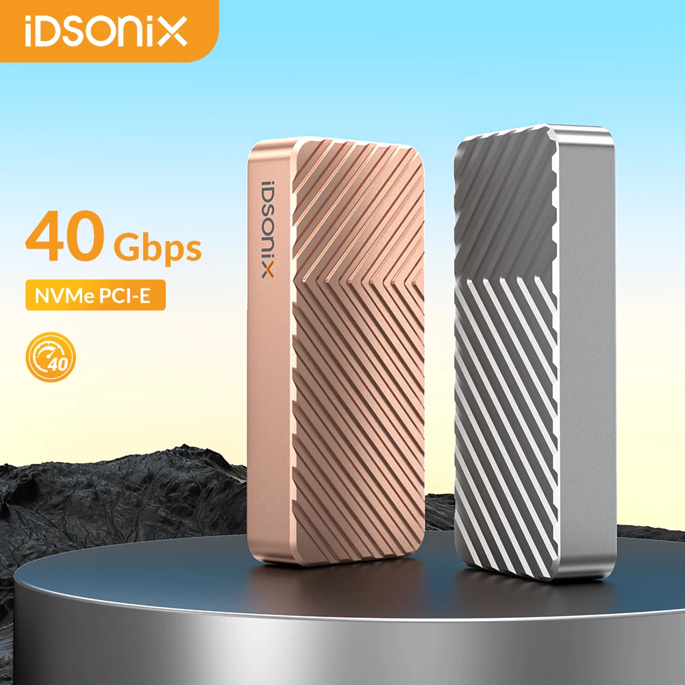 Idsonix 40Gbps M.2 Nvme Ssd Case Usb4 Ssd Custodia Portatile Esterna Thunderbolt 3/4 Usb C Hard Drive Box Support Nvme 2280 Ssd