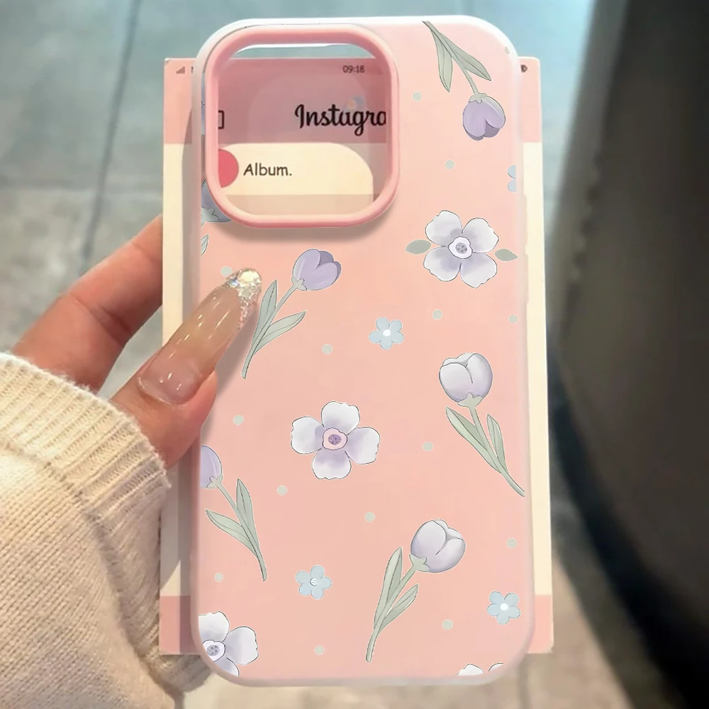Elegant Lavender Tulips Jelly Texture Phone Case - Soft Silicone Cover
