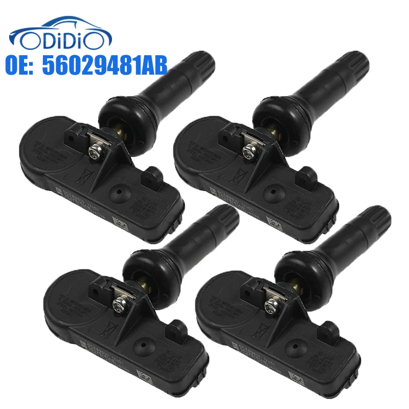 

ODIDIO 56029481AB 4 шт. 433 МГц датчик давления в шинах TPMS для Dodge Ram 1500 пикап Chrysler Jeep Commander Grand Cherokee