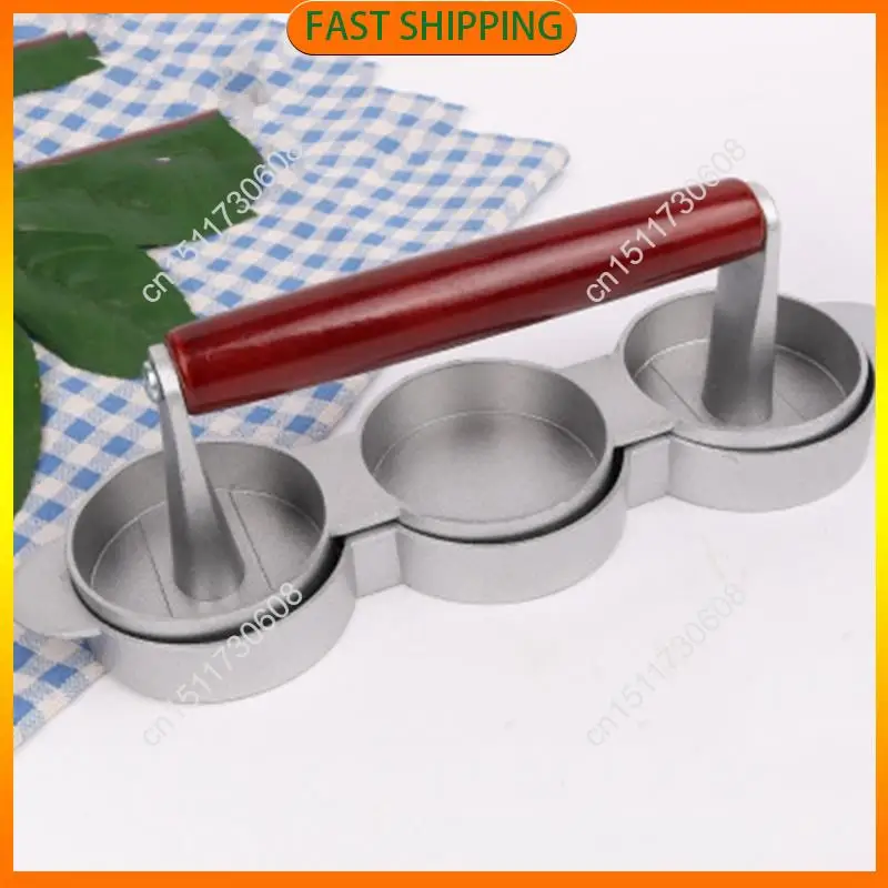Buy Now Mini Hamburger Presses Nonstick 3 Slot Small Burger Patties Press Triple Beef Burger Maker Mold Machine Meat Kitchen