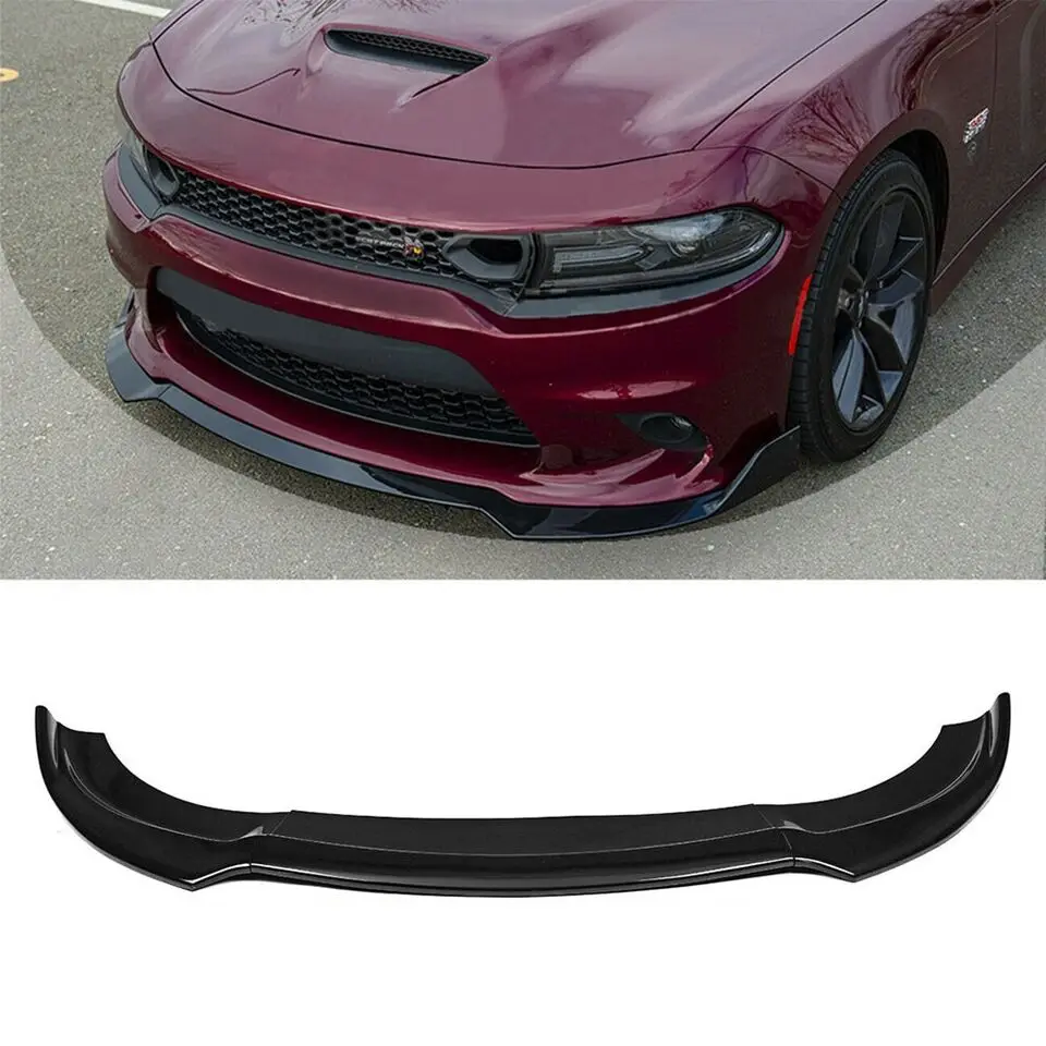 

Глянцевый черный спойлер для переднего бампера подходит для Dodge Charger SRT 2015-2022