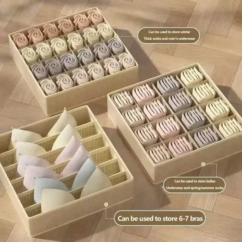 Underwear Organizers Of Cabinets And Drawers Wardrobe Clothes Bra Organizer For Underwear Socks Pants Home Foldable Storage Box - Image 2
