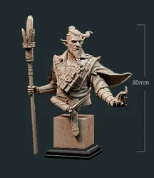 1/18 80mm Resin Model male Warrior Bust Figure Unpainted Unassembled RW-861B