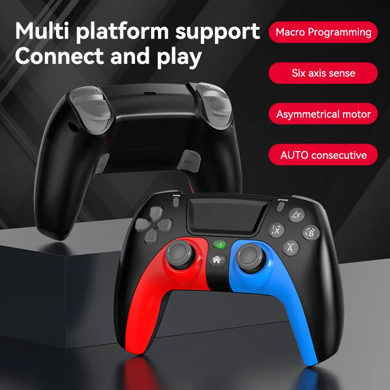 NEW P08 Wireless Joystick For PS4/Switch/iOS/Android/PC Gaming Controller Bluetooth Handle Console Accessories Macro Backkey