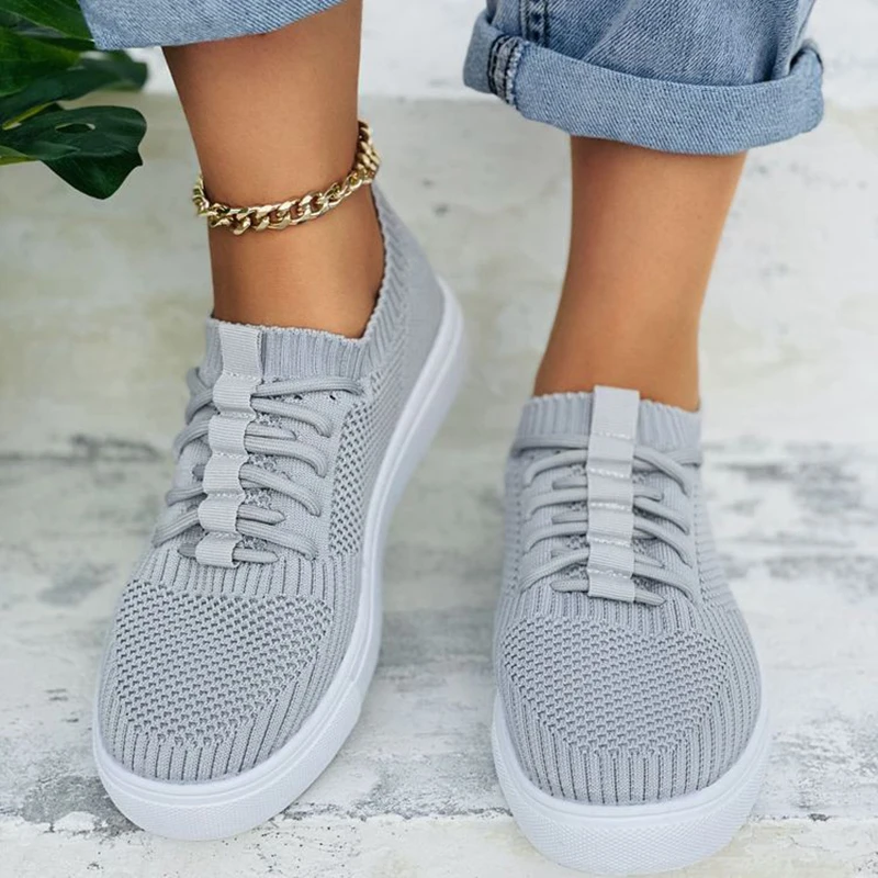 Women Shoes Fashion Breathable Walking Mesh Flat Shoes Woman Casual Sneakers Women 2023 Tenis Feminino Female Shoes