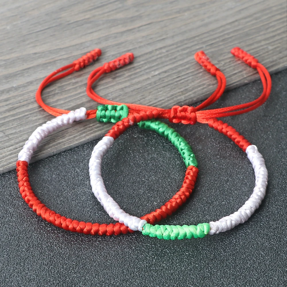 32 Styles National Flag Braided Bracelet Woven Rope Adjustable Rope Bangles Country State Jewelry bracelet jewelry