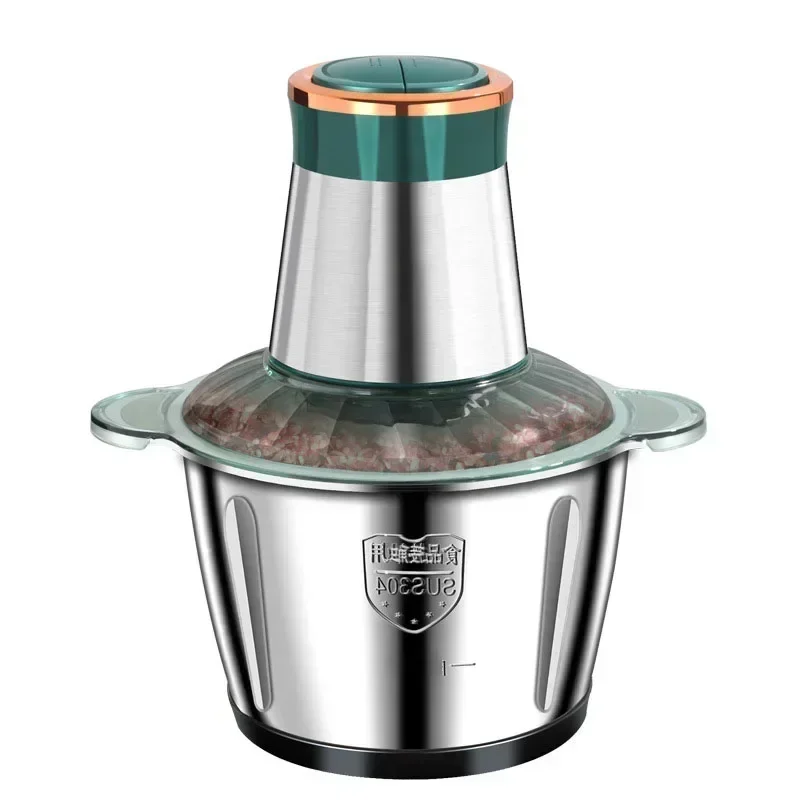 Kitchen household electric meat grinder stainless steel stuffing minced vegetables minced meat mincer small garlic chili cooker 2
