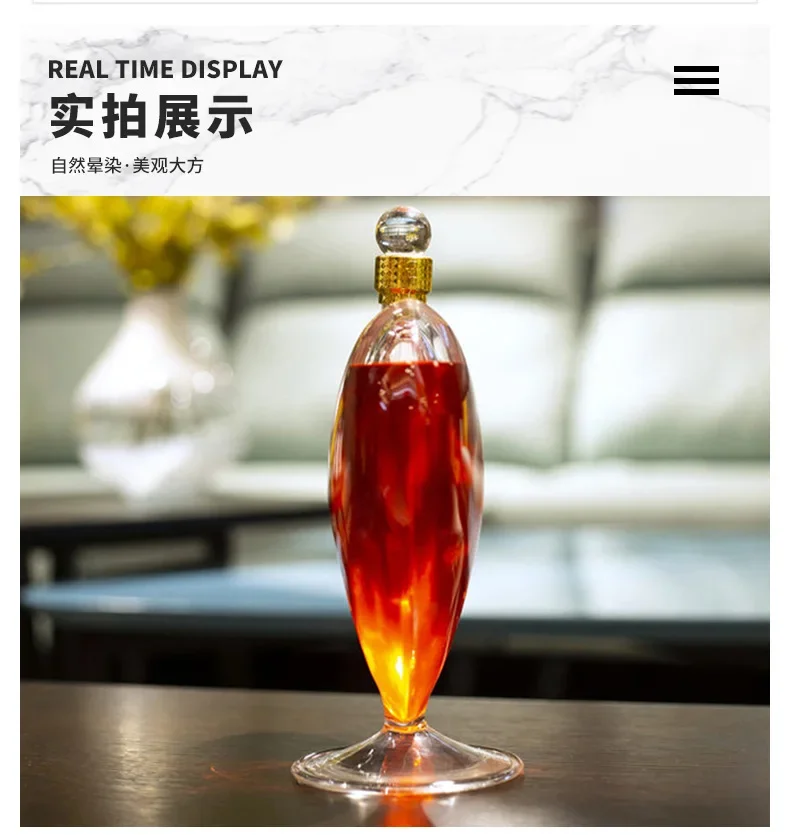 Description Picture 5 of itemExquisite Fashion 1000ml Heart-Shaped Wine Bottle Sealed Whiskey Vodka Sake Shochu Decanter Decoration Hip Flask Gift Jug