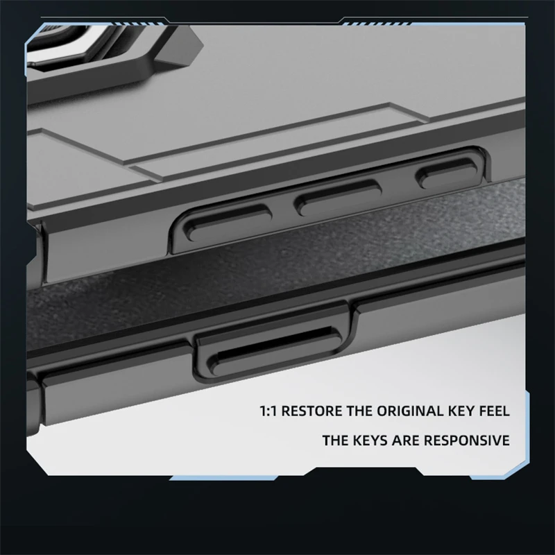 Durable Magnetic Suction Stand Phone Holder Heavy Armor Case