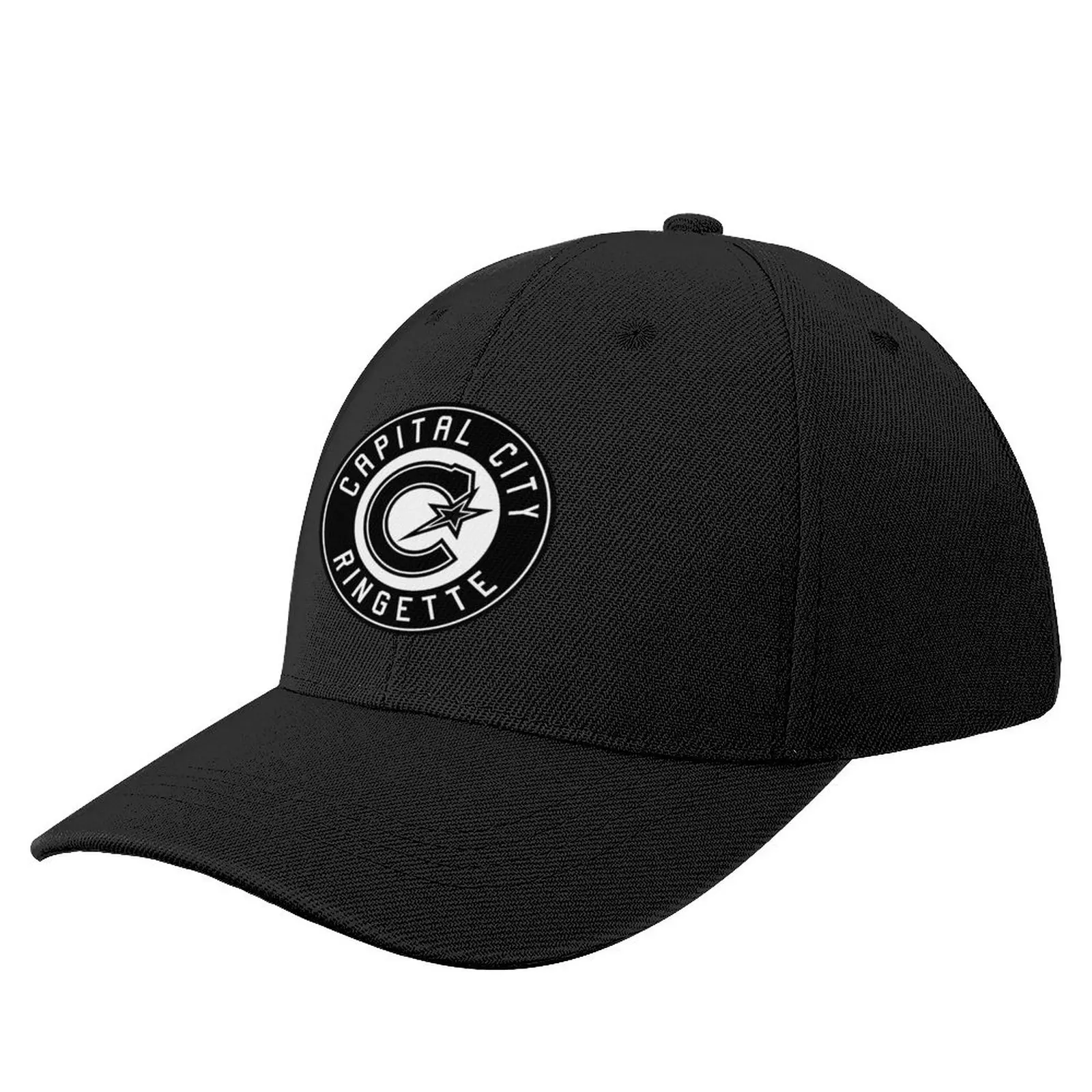 

Capital City Ringette Logo - Black and White Baseball Cap derby hat |-F-| Vintage Ladies Hat Men's