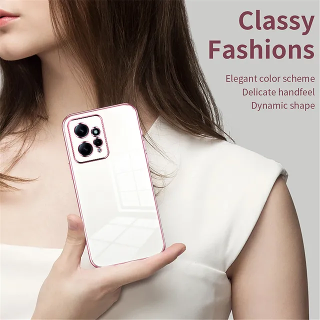 Funda enchapada transparente de lujo para Xiaomi Redmi Note 13, 12 Pro Plus, Note12pro, 5g, 12s, 11, 10, 9, 8T, 7 Pro, 12C, 13C, cubierta de silicona - Image 3