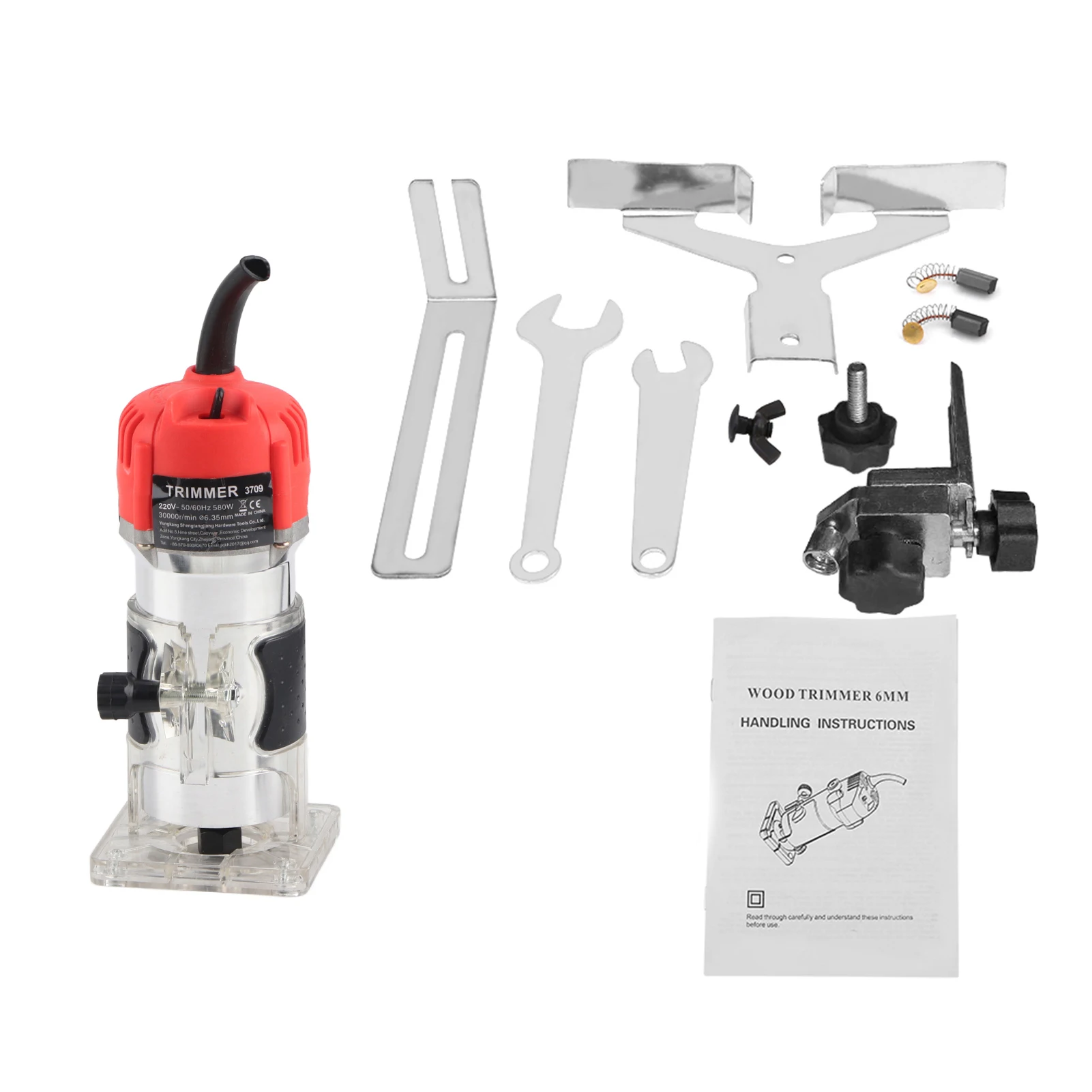 30000R/MIN Electric Hand Trimmer Wood Laminator Router Tool Set Wood Laminator Router Electric Hand Trimmer Woodworking Tools 4