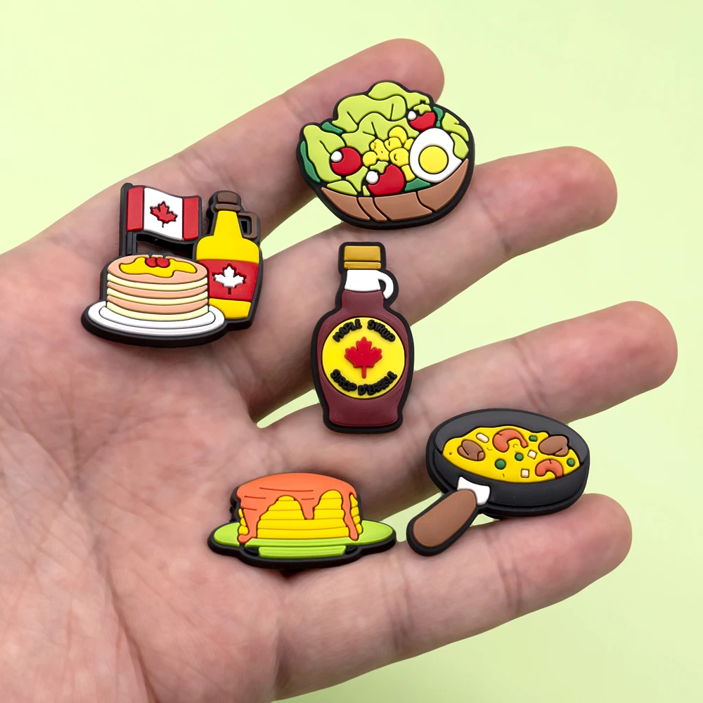 1 stücke Nette Lebensmittel Schuh Charms für Frauen Männer Kinder Sushi Käse Zitrone Obst Kuchen Schuh Dekorationen Pins Clog Schnallen ornament Geschenke – Detail 3