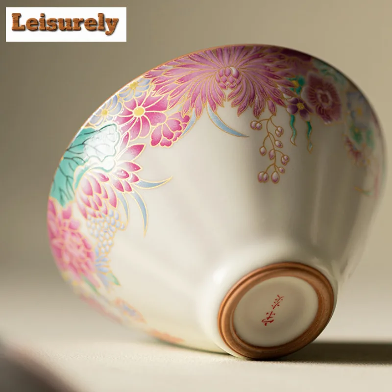 125ml Pork Fat Jelly Little Garden Gaiwan Handmade Tea Tureen Tea Bowl With Lid Kit Tea Making Cover Bowl Tea Items Decoration