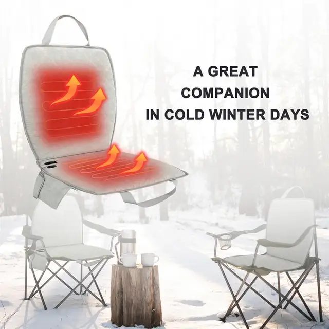 Winter Warm Heated Seat Mats Hot USB Charging Electric Car Camping Traveling Heating Mat Cushion