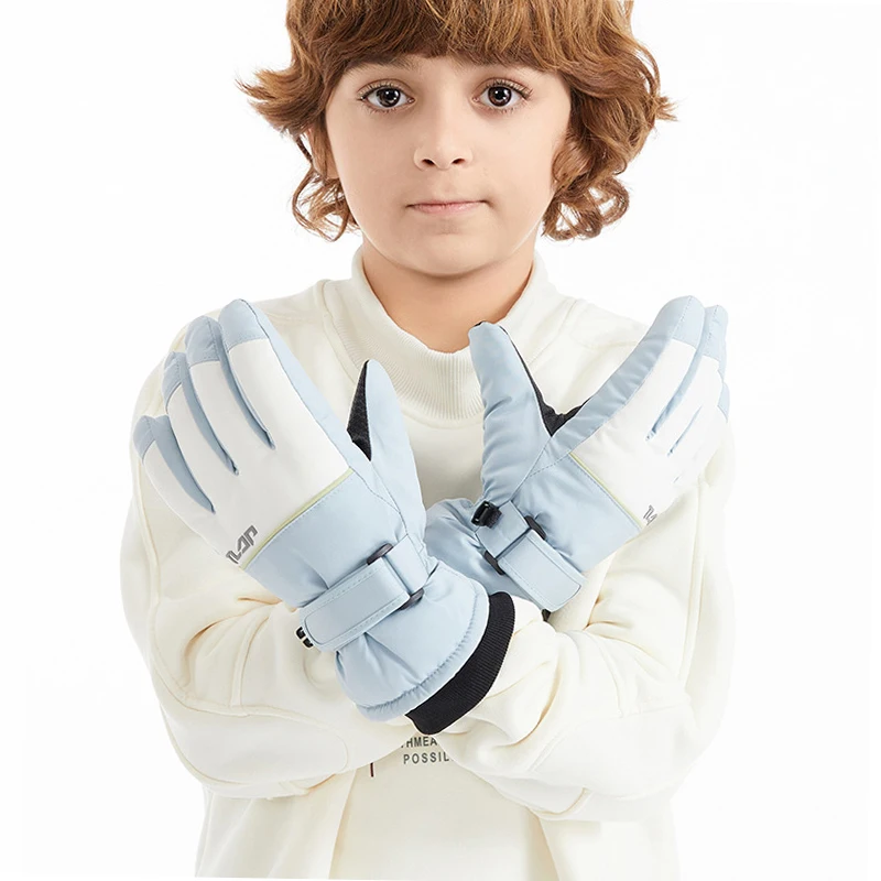 Winter Ski Gloves for Kids Thickened Thermal Gloves Boys Girls Touch Screen Snow Glove Waterproof and Cold-proof 2