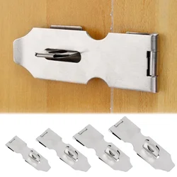 Anti Theft Hasp Staple Shed Latch Stainless Steel Door Lock Padlock Clasp Household Burglar-proof Hardware for Wood Door Cabinet