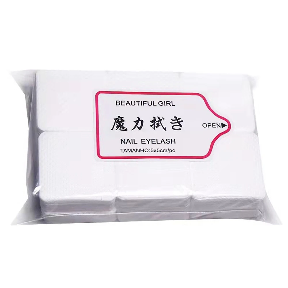 100/200/300PCS Lint Free Nail Wipes, Glue Wipes, Absorbent Soft Non-woven 200pc Lint- Free Cotton Wipes Nail Polish Remover Wipe 6
