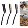1pcs Mini Wire Brush Brass Nylon & Steel Brushes Rust Remover Cleaning Polish Grinder Clean Tools Home Kits 2