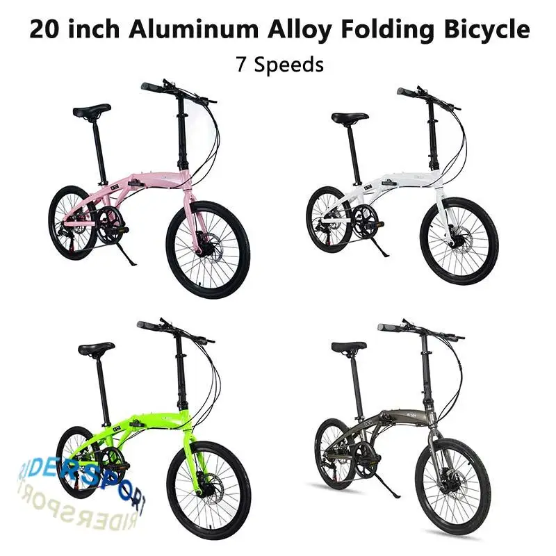 

20 Inch Foldable Bike Folding Bicycle Aluminum Alloy Frame 12kg Disc Brake 7 Speeds Electrostatic Paint Adult Bicycle