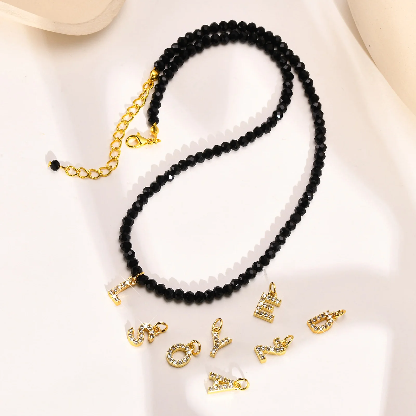 Fashion Jewelry Woman Simple Black White Beads Initial Necklace Handmade Choker  Necklace Beads For Jewelry Making XL984 - Price history & Review, AliExpress Seller - ZuoWen Official Store