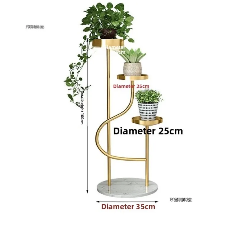 Nordic Iron Plant Stands Garden Furniture Indoor Flower Stand Shelfs for Balcony Pot Stands Multi-layer Plant Stand for Flowers