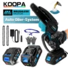 Koopa Mini Cordless 6 Inch Portable Brushless Electric ChainSaw Automatic Oiler,Trees Branches Trimming, Wood Cutting 2 chians 1
