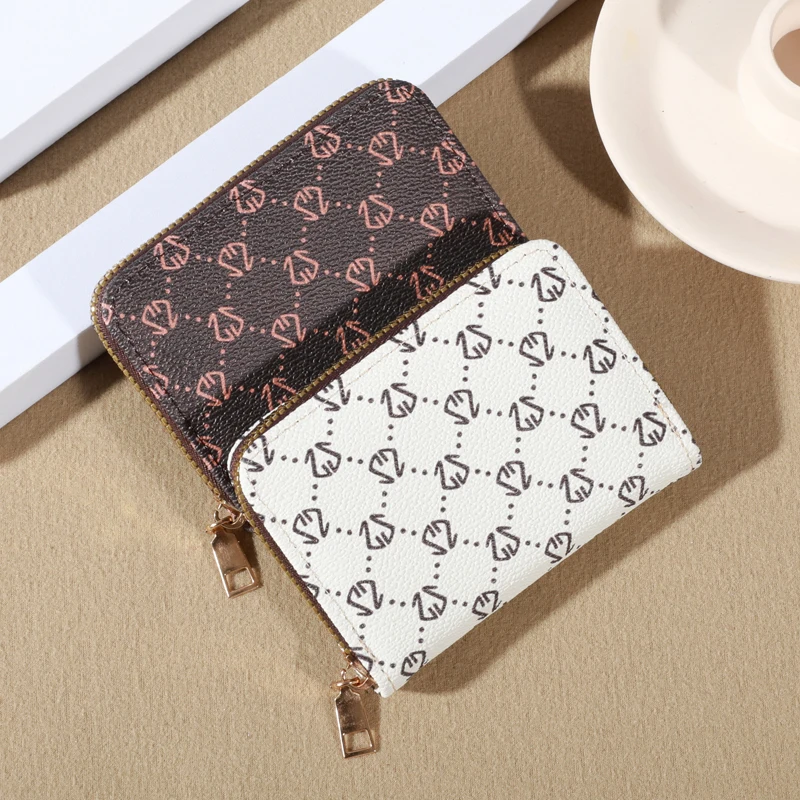 Reiß verschluss um Kreditkarten halter, Mini bedruckte Clutch-Geldbörse, tragbare Karten brieftasche mit mehreren Karten fächern – Detail 10