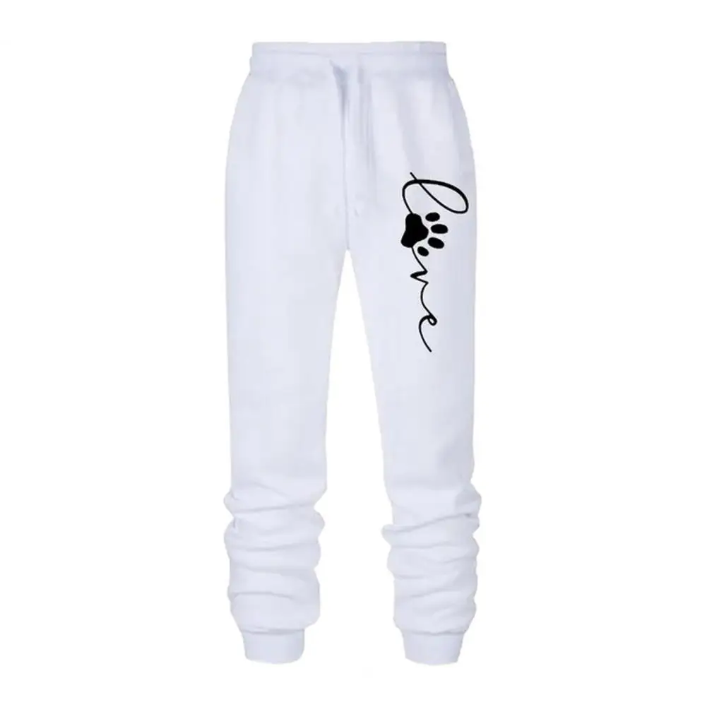 

Women Sports Leggings Cat Paw Print Women's Sport Pants Elastic Waist Jogging Trousers with Ankle Bands Soft for Exercise