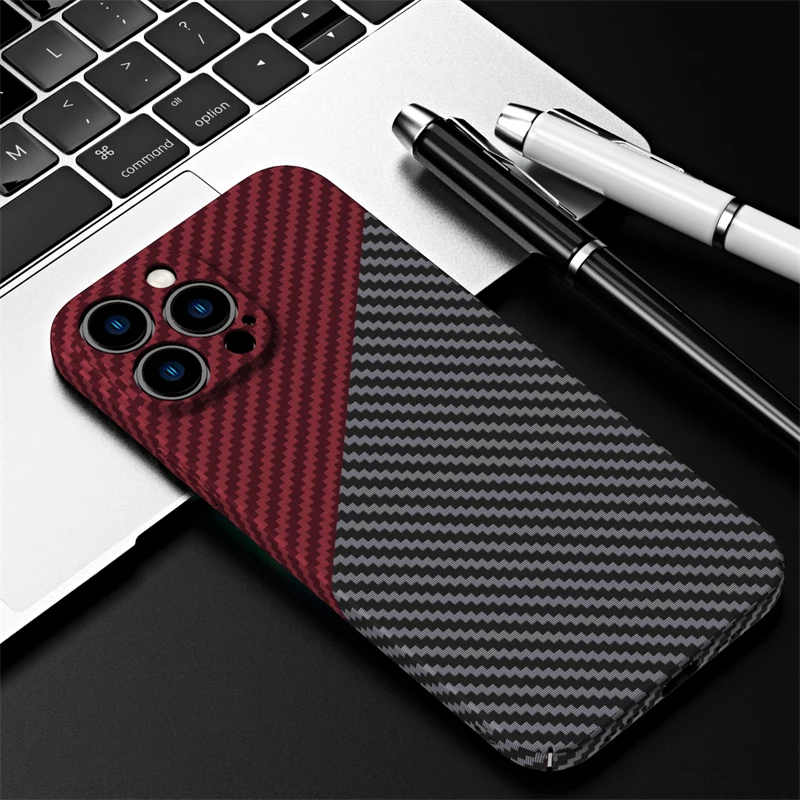 Slim Carbon Fiber Matte Hard PC Protective Phone Case
