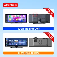 Develuck nouveau 11.26 pouces 4K DVR sans fil CarPlay et Android Auto Portable Dash Cam écran de voiture enregistreur vidéo 5G WIFI Navigation 2