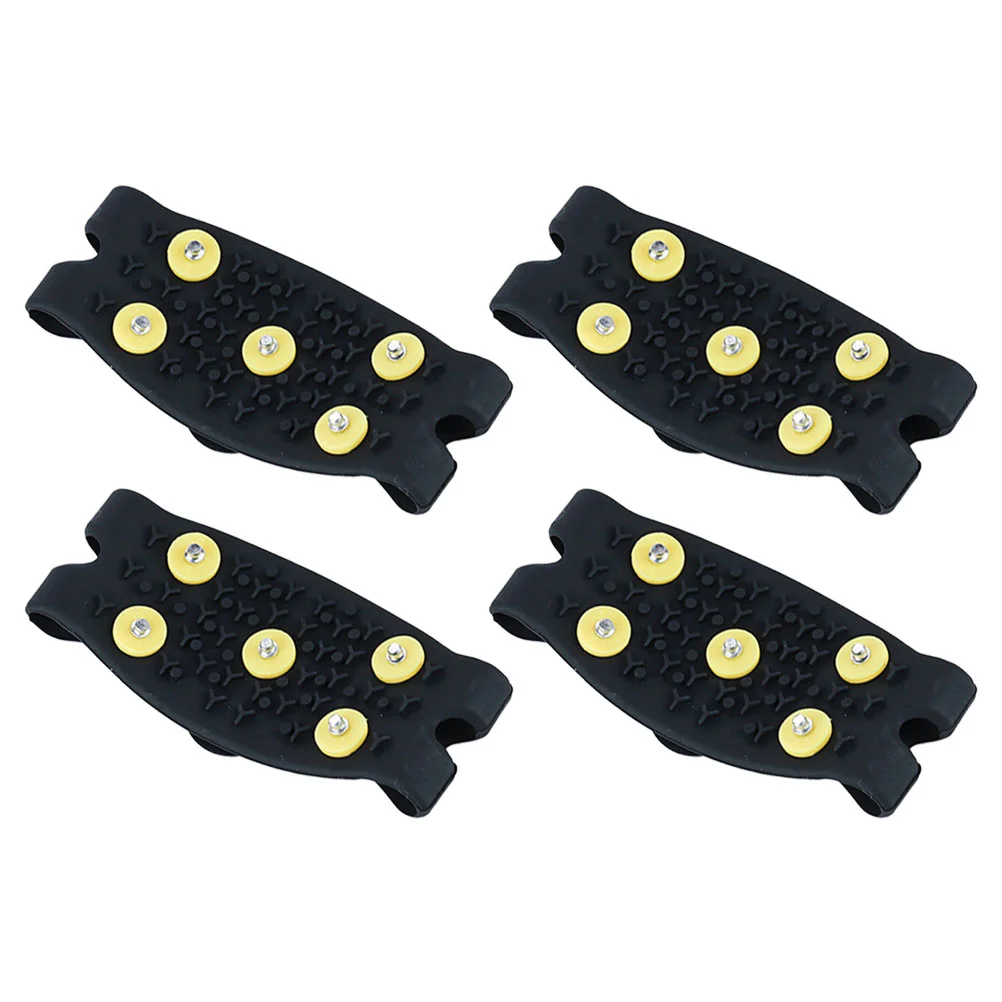 

2 Pairs Shoes Ice Grippers Non-skid Climbing Crampon Spikes Shoe Crampon Spike Shoe Ice Grippers