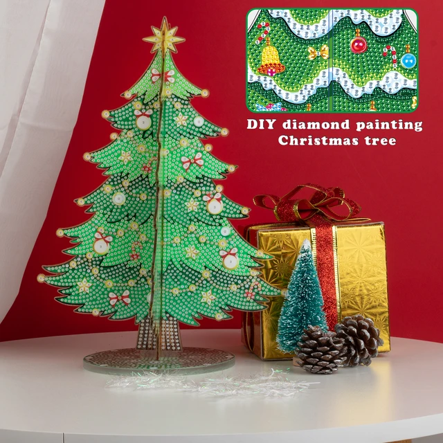 5D DIY Christmas Diamond Painting Ornament Xmas Tree Diamond Art Mosaic  Table Decor Ornaments Craft Kit Home Office Decor Gift - AliExpress