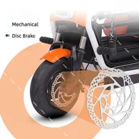 Scooter électrique tendance pour 2 personnes avec cage pour animaux/handcuffs pliables, tricycle électrique compact 600W pour famille, adultes, femmes, personnes âgées 5