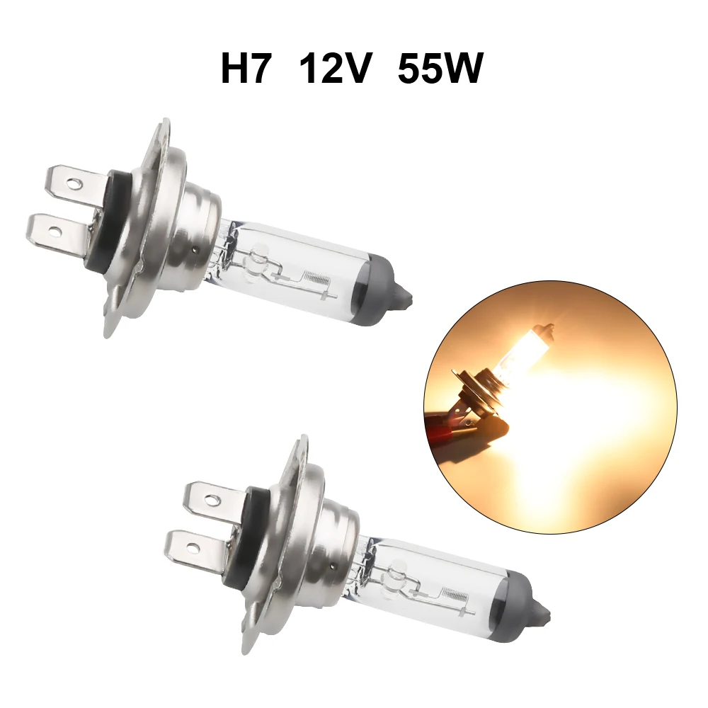 Halogen Headlight Bulb 10PC 55w 12v H7 Fog Halogen Bulb Car Halogen Bulb Super Xenon Light Source Fog Lamp Headlights Bulbs 4300k Car Styling