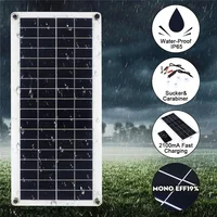 Panneau solaire pour téléphone, 20W-1000W, 12V, cellule solaire, contrôleur 100A, montres, voiture, chargeur MP3 PAD, alimentation de batterie extérieure, camping 2