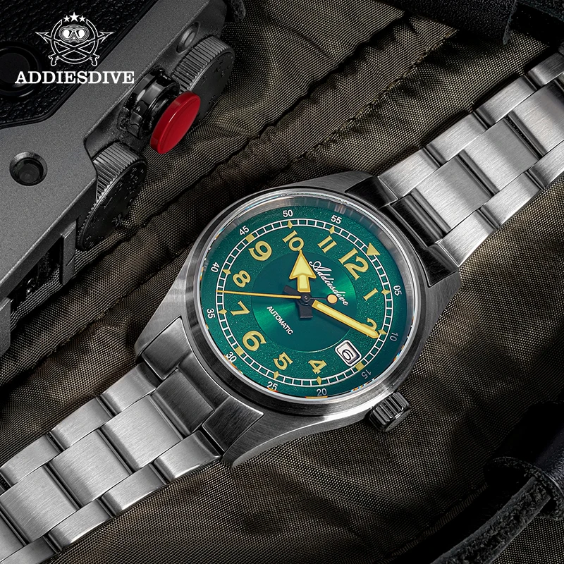 ADDIESDIVE NH35 Sapphire Automatic Watch 39mm Fashion Stainless Steel Mechanical Watches Super Luminous 200m Dive Men WristWatch