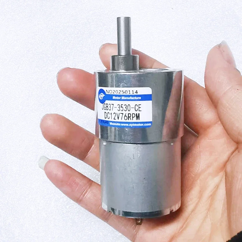 JGB37-3530 DC Gear Motor 12V 24V All Metal Gearbox 37mm High Torque Geared Motor 7RPM to 960RPM Eccentric Shaft Permanent Magnet