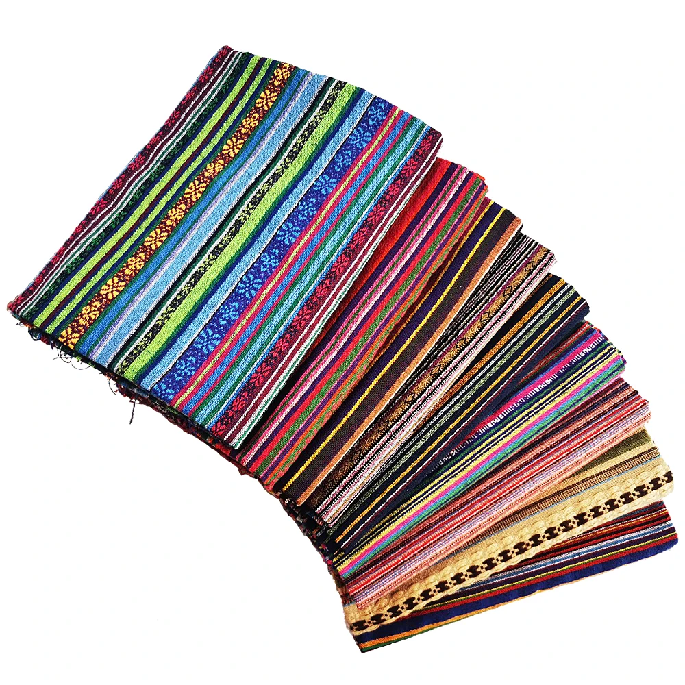 Teramila Ethnic Cotton Linen Fabric 0.5-2Yards Hotel Bar Tablecloth Pillow Sofa Cover Patchwork Curtain Decorative Textile - 3