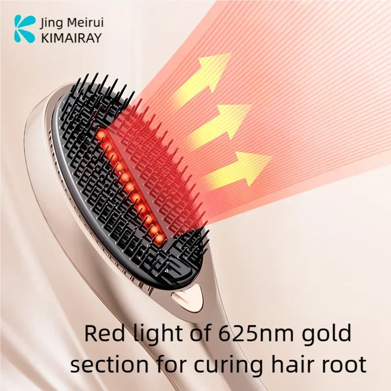 Electric 625nm Light Energy Hair Growth Massage Comb High Elasticity Comb Teeth Multi Functional All In One Straightener Comb 2